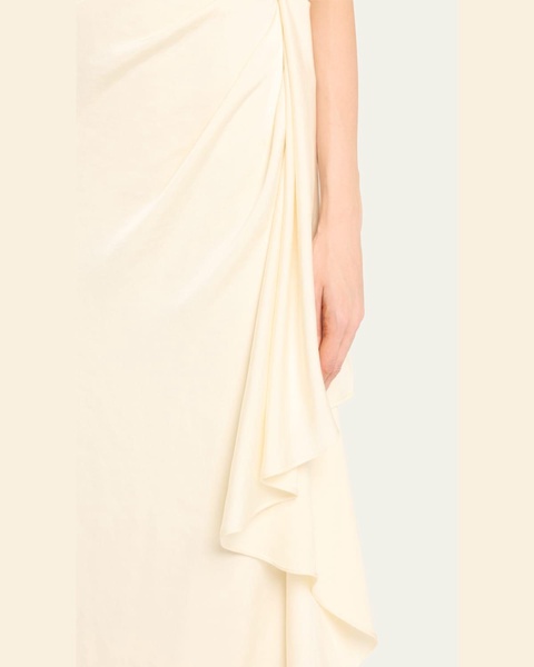 Florence Draped Short-Sleeve Midi Dress