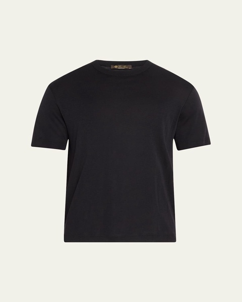 Men's Valpiana Silk and Cotton Rib T-Shirt