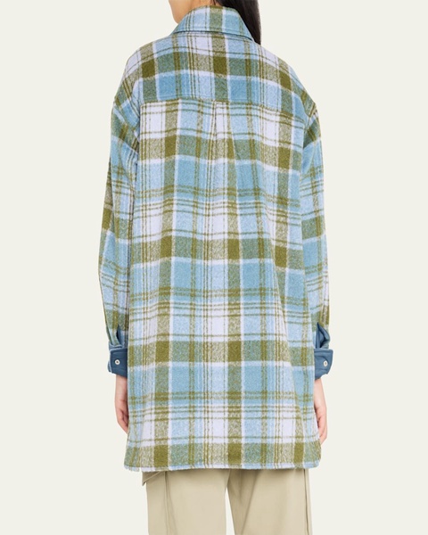 Plaid Snap-Front Shacket