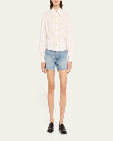 The Skipper Short N Long Fray Denim Shorts