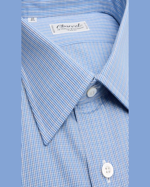 Men's Cotton Graph Check Dress Shirt