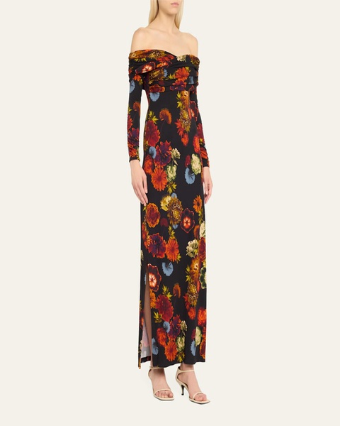 Mirana Off-the-Shoulder Floral Jersey Dress