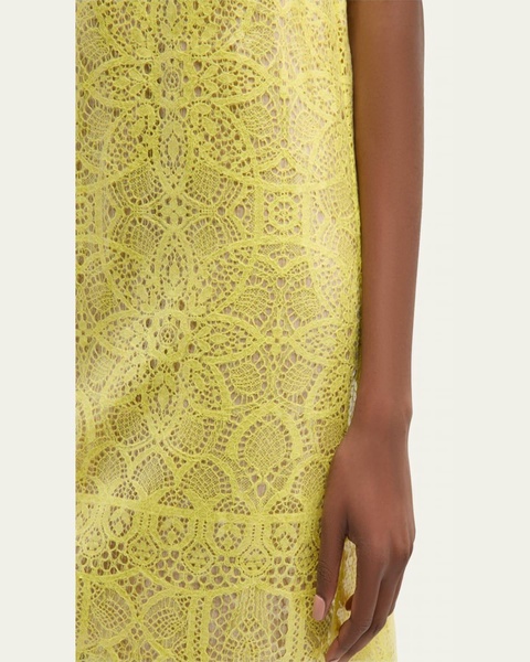 Maya Sequin Lace Halter Midi Dress