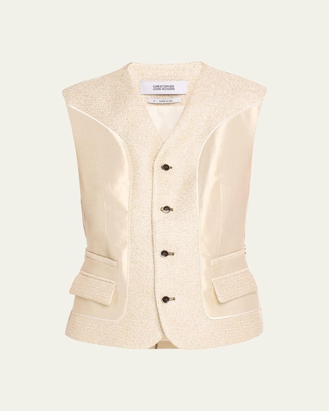 Metallic Taffeta Inside Out Vest