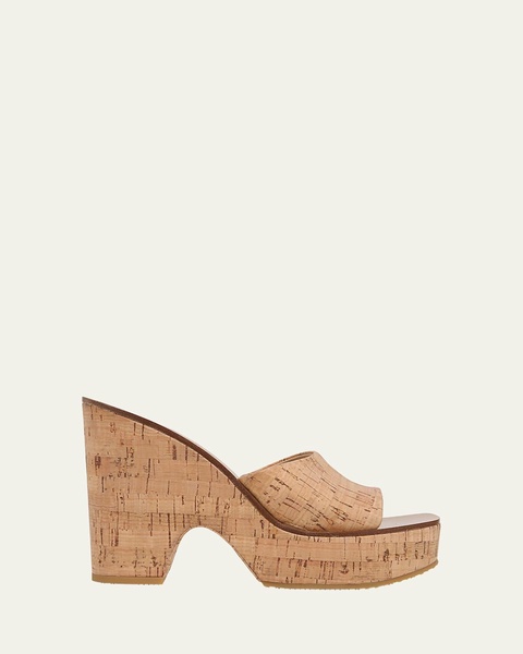 Paulita Cork Platform Slide Sandals