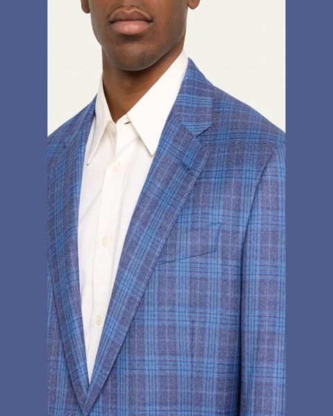 Men's Plaid Wool Sport Coat