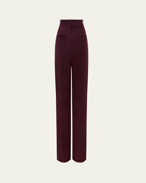 Tailored Wool Suiting Pleated Trousers