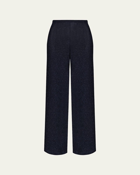 Pleasurable Effects Knit Lurex Wide-Leg Pants