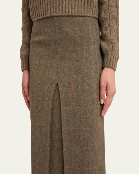 Lise Overcheck Wool Midi Skirt