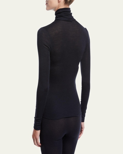 Woolen Silk Turtleneck Top