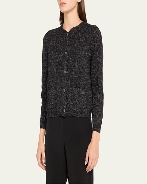 Meri Shimmer Button-Down Sweater