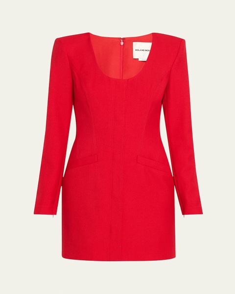 Tailored Wool Mini Dress