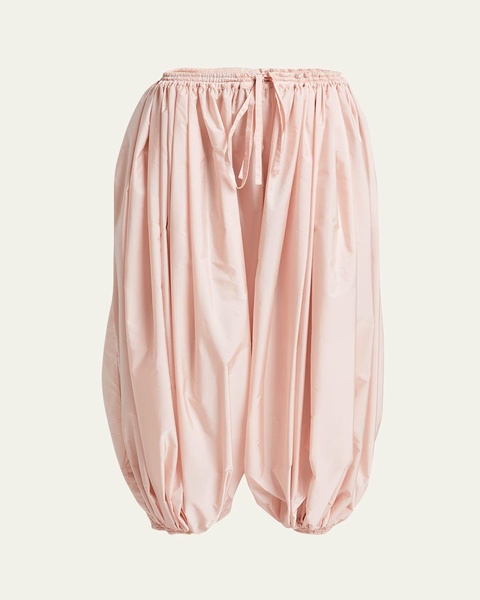 Balloon-Leg Pleated Trousers