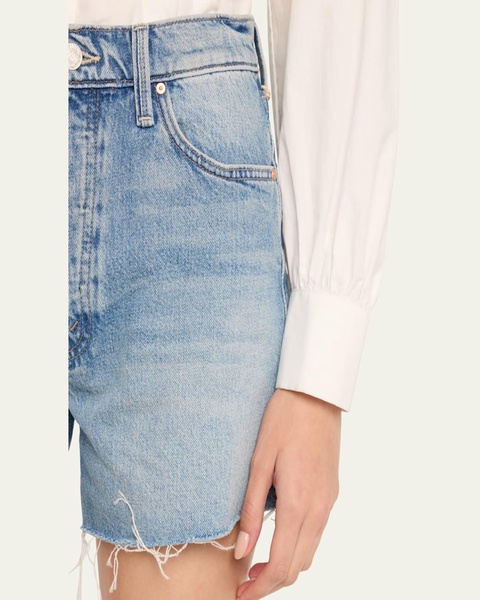 The Skipper Short N Long Fray Denim Shorts