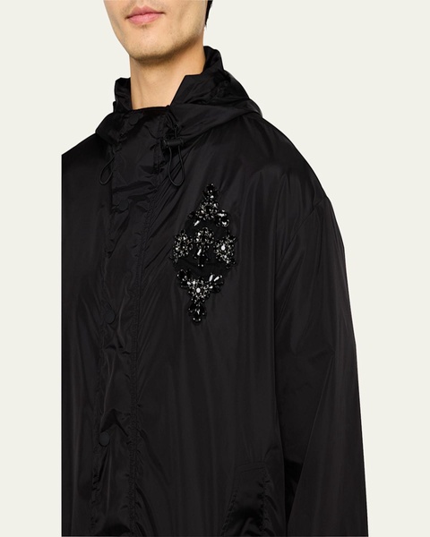 Men's Embellished Tech Nylon Toggle Parka