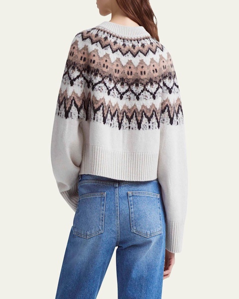 Barnum Fair Isle Wool Cardigan Sweater