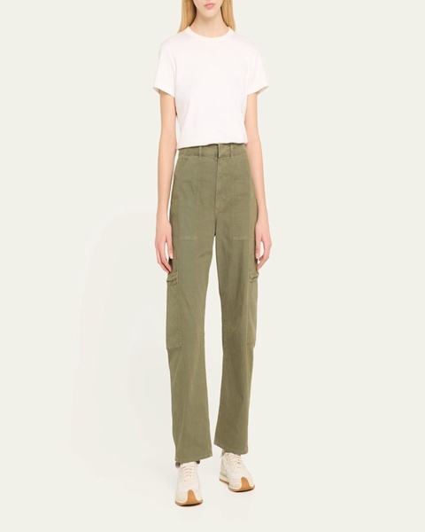 Marcelle Straight Twill Cargo Pants