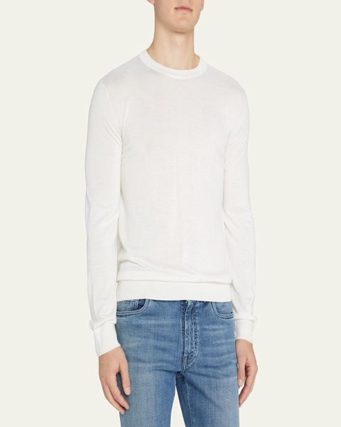 Men's Cashmere-Silk Crewneck Sweater