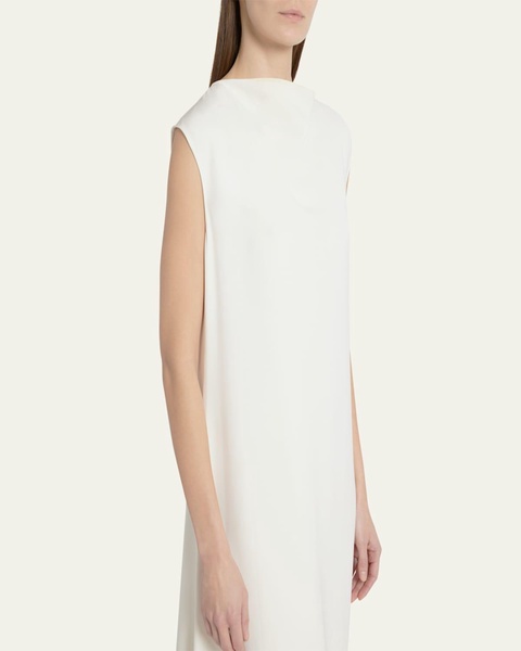 Loic High-Neck Sleeveless Silk Gown