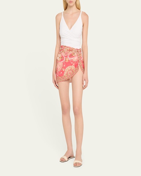 Shell Games Twist Front Short Skirt