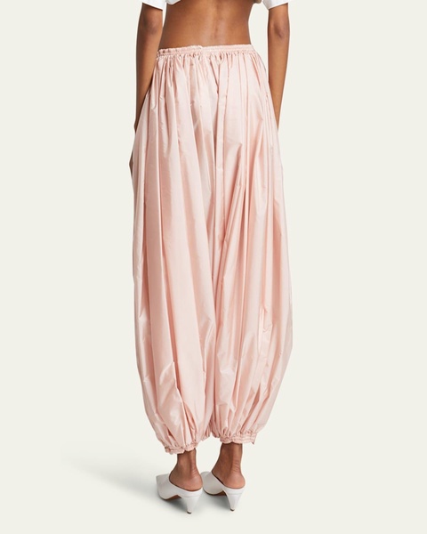 Balloon-Leg Pleated Trousers