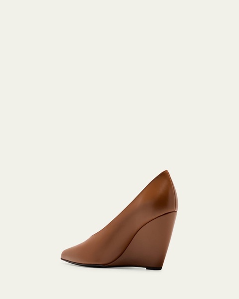 Viola Leather Wedge Pumps