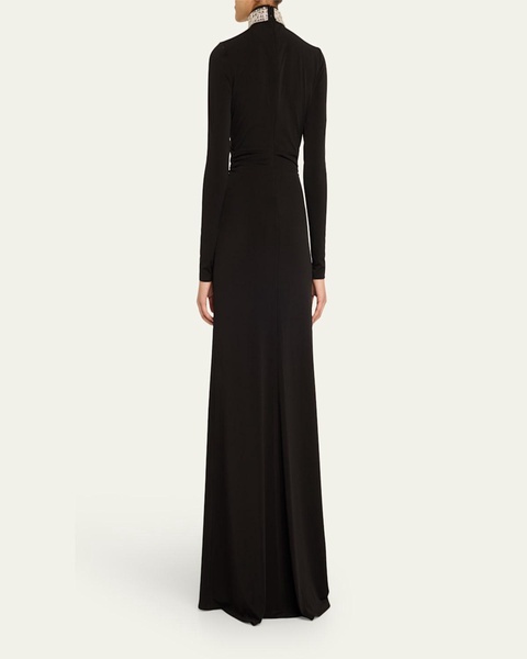 Kimbra Embellished Long-Sleeve Gown