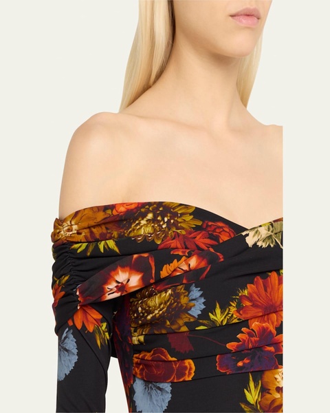 Mirana Off-the-Shoulder Floral Jersey Dress