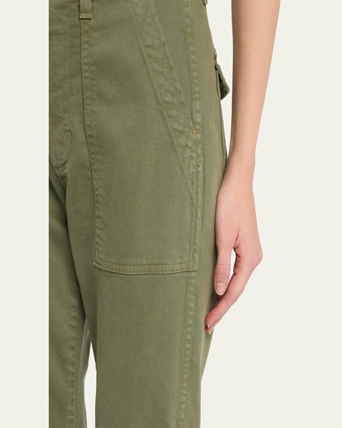 Easy Straight Cropped Army Trousers