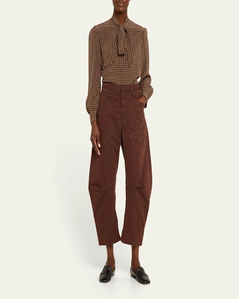 Shon Mid-Rise Cropped Pants