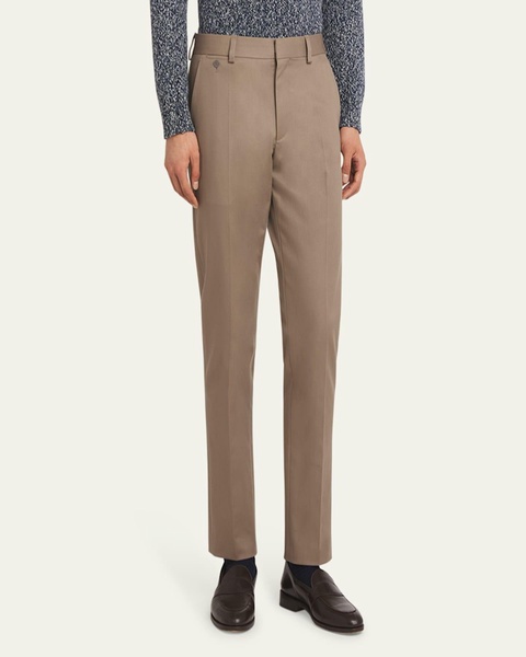 Men's Wool-Cotton Twill Straight Leg Pants