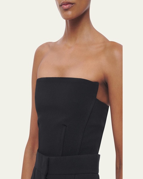 Architectural Strapless Wool Bustier