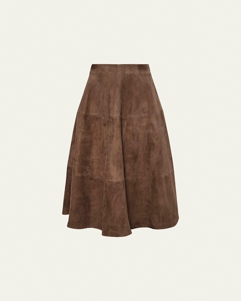 Varda Suede Midi Skirt