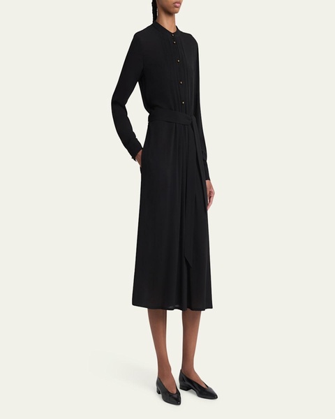 Hattie Sable Silk Crepe Shirtdress