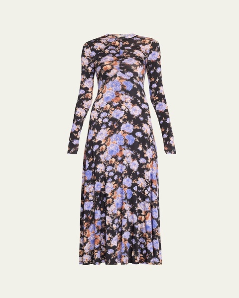 Naia Printed Jersey Long-Sleeve Maxi Dress