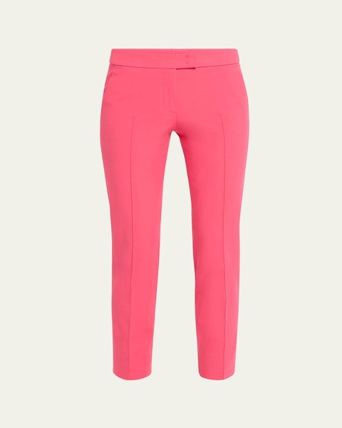 Frankie Straight-Leg Cotton-Stretch Cropped Pants