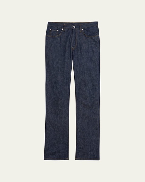 Mid-Rise Slim Straight Jeans