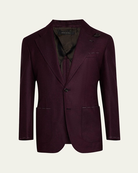 Men's Wool-Silk Twill Sport Coat