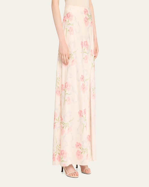 Connie Silk Floral Maxi Skirt