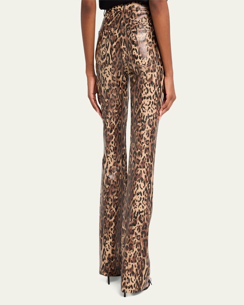 Leopard Faux Leather Pants