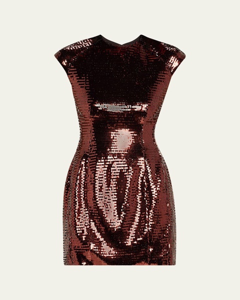 Kristen Sequined Shard Sculpted Dress