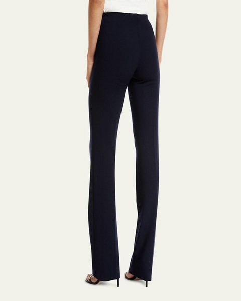 Carole Straight-Leg Wool Double-Face Pants