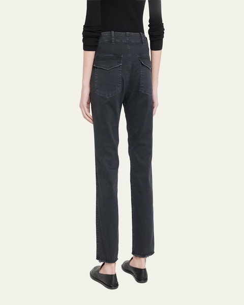 Jenna Cropped Raw-Edge Pants