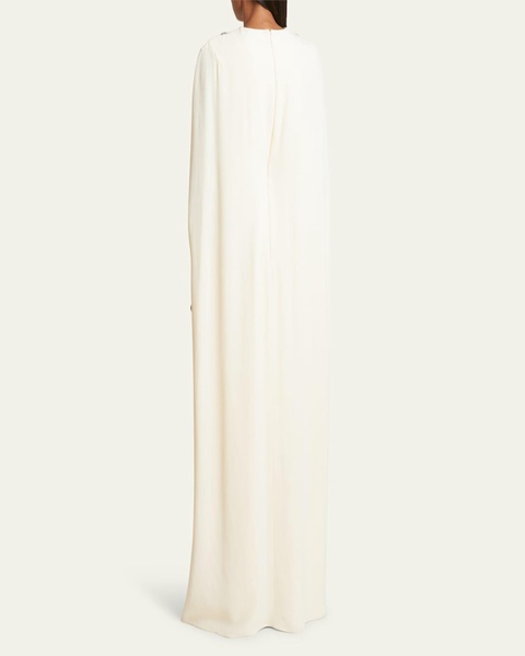 Cape Crystal Embroidered Gown