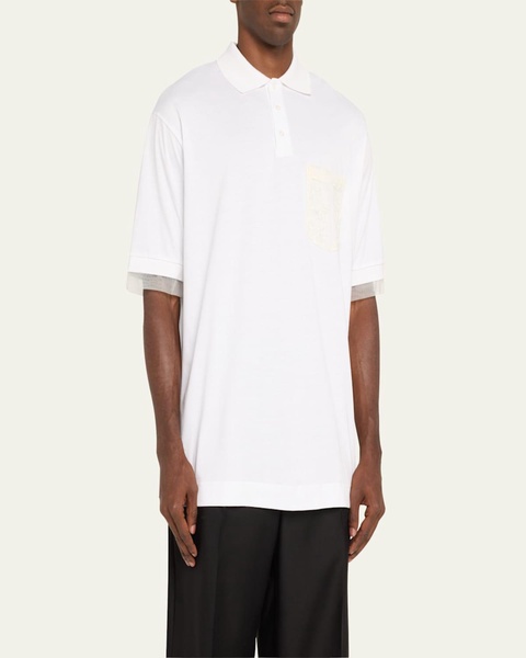 Men's Lace-Pocket Polo Shirt