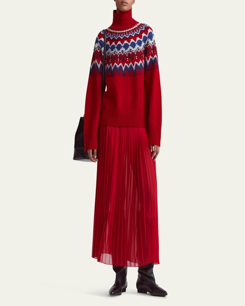 Soleil Fair Isle Wool Turtleneck Sweater