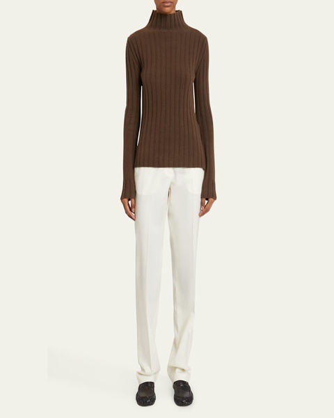 Haven Rib-Knit Midweight Cashmere Wool Sweater