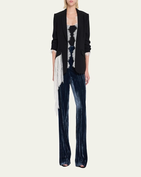 Kerry Slim Straight-Leg Crepe Pants