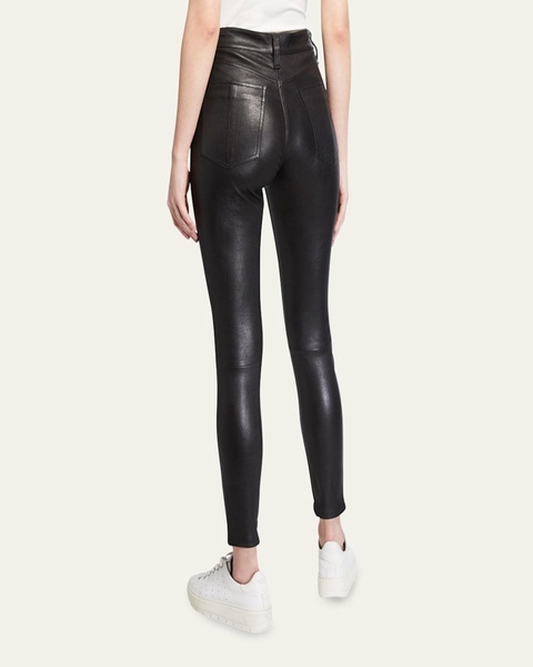 Nina Leather High-Rise Pants