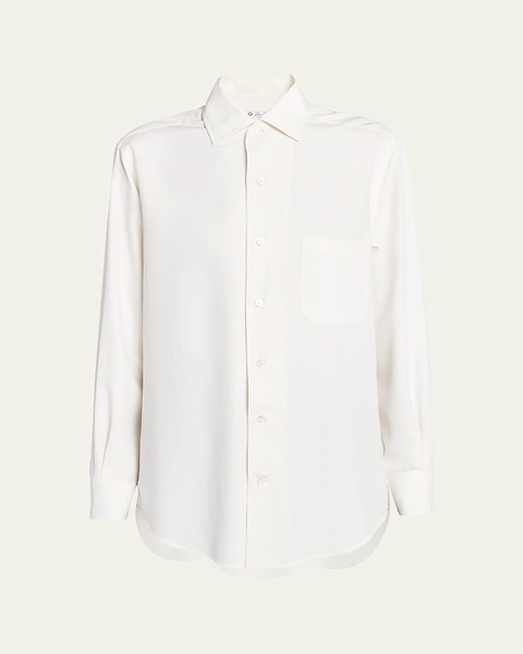 Andre Button Down Silk Blouse